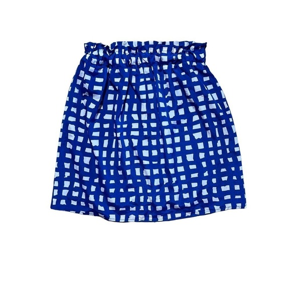Beautiful Women's Francesca's Dina Be Blue/White Summer Skirt. Elastic waist. SM - Picture 1 of 7